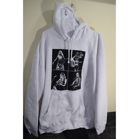 TAYLOR SWIFT 2023 The Eras Tour Official Merchandise Hoodie 4XL Oversized White - Picture 1 of 16